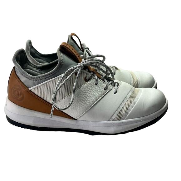 Athalonz EnVe Sneakers Mens 9 Performance Spikeless Golf Shoes White Tan Lace Up main image 11